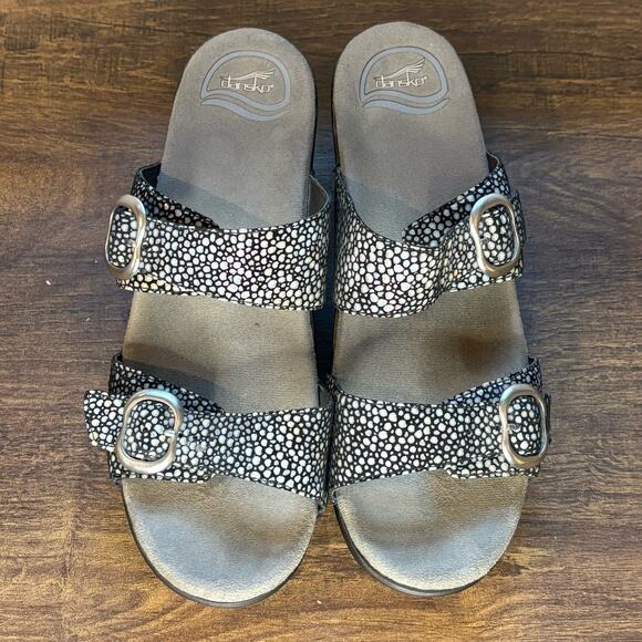 Dansko Black Stain Glass Sophie Sandal - size 40 (US 9.5-10) - Picture 2 of 7